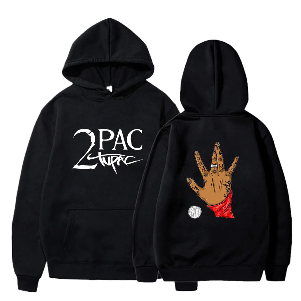 Original  2Pac Printed Pullover Hoodie for Men