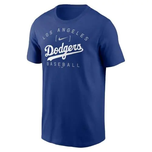 Nike Mens MLB Home Team Athletic Arch T-Shirt (US Alpha Large Regular Regular Blue Los Angeles Dodgers)