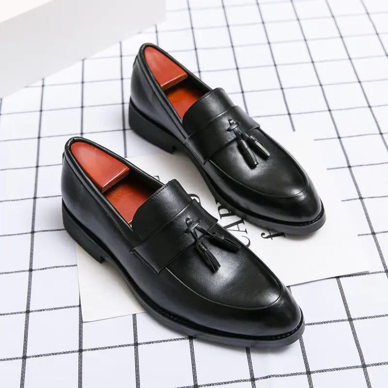 Classic Leather Tassel Loafers for Men