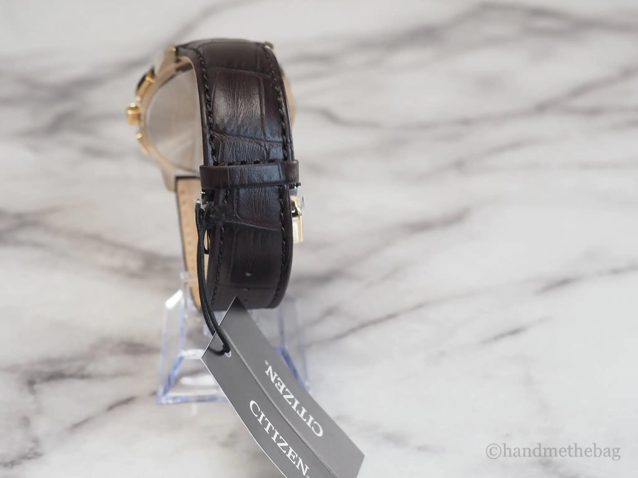 Citizen (AT8113-04H) World Chronograph A-T Brown Crocodile Print Strap Watch