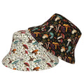BLUBLU Double-Side-Wear Bucket Hat for Men Unisex Reversible Outdoor Sun Cap Packable Fisherman Hat Headwear Mushroom