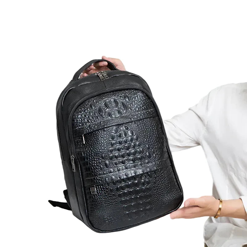 Casual Pattern Leather Backpack for Men