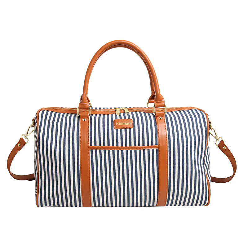 Striped Canvas Travel Bag