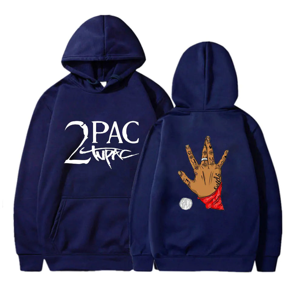 Original  2Pac Printed Pullover Hoodie for Men