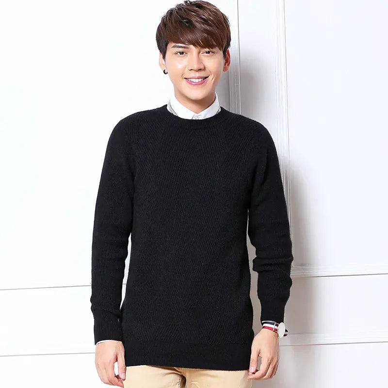 Thickened Round Neck Pullover Sweater for Men