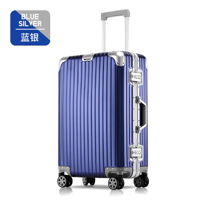 Aluminum-Magnesium Alloy Rolling Business Luggage 20/24/28"
