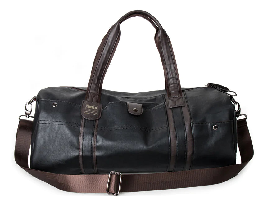 Portable Round Cylinder Casual Travel Bag