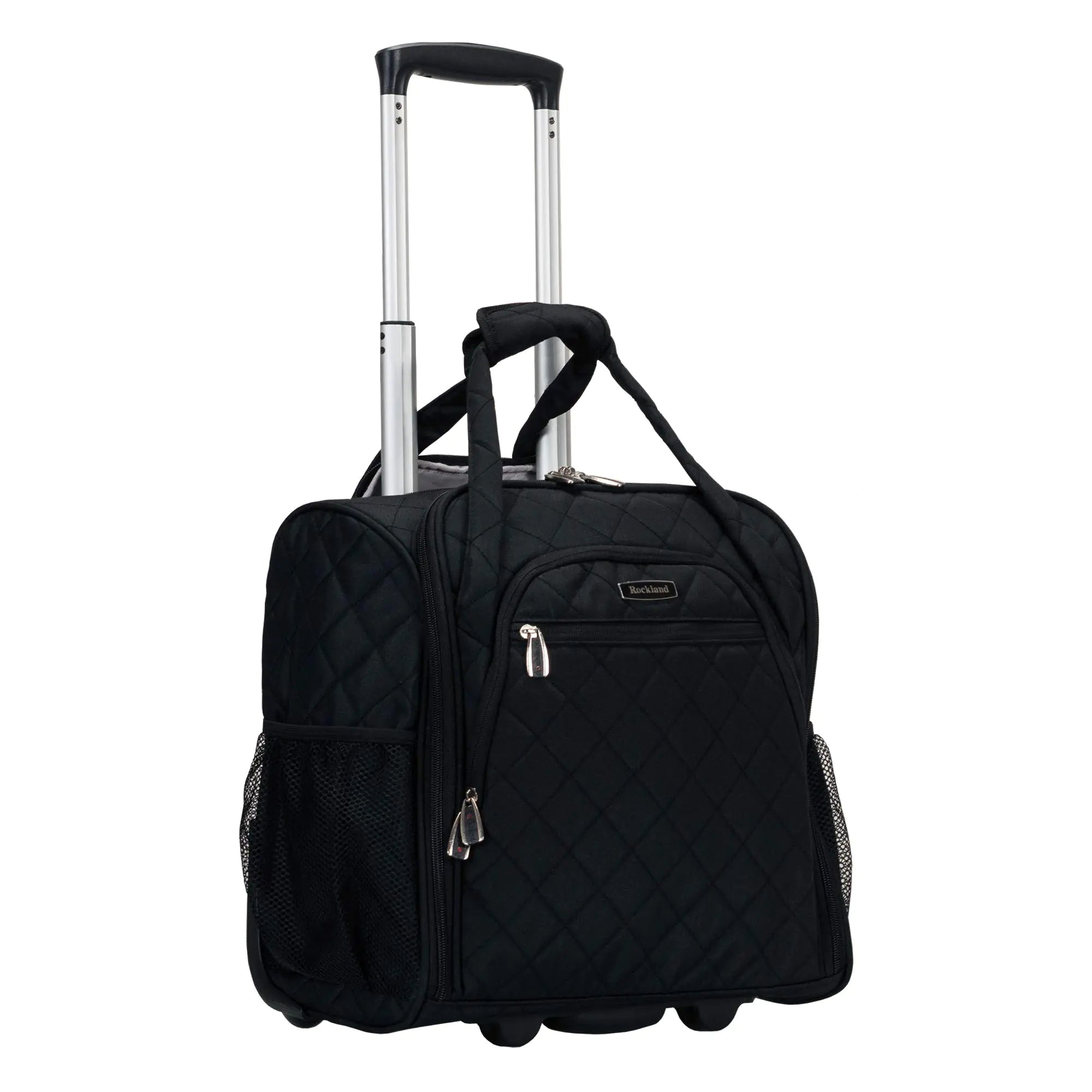 Rockland Melrose Upright Wheeled Underseater Carry-On Luggage Black 15-Inch